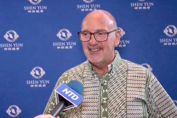 John Stutz at Shen Yun Performing Arts at the McCallum Theatre in Palm Desert, on April 30, 2022. (NTD)