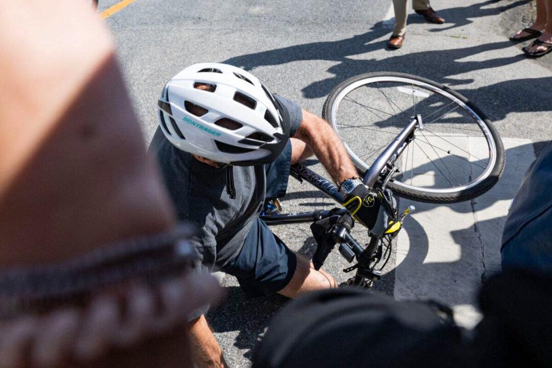 Biden Falls Off His Bicycle in Delaware, White House Says He’s ‘Fine’