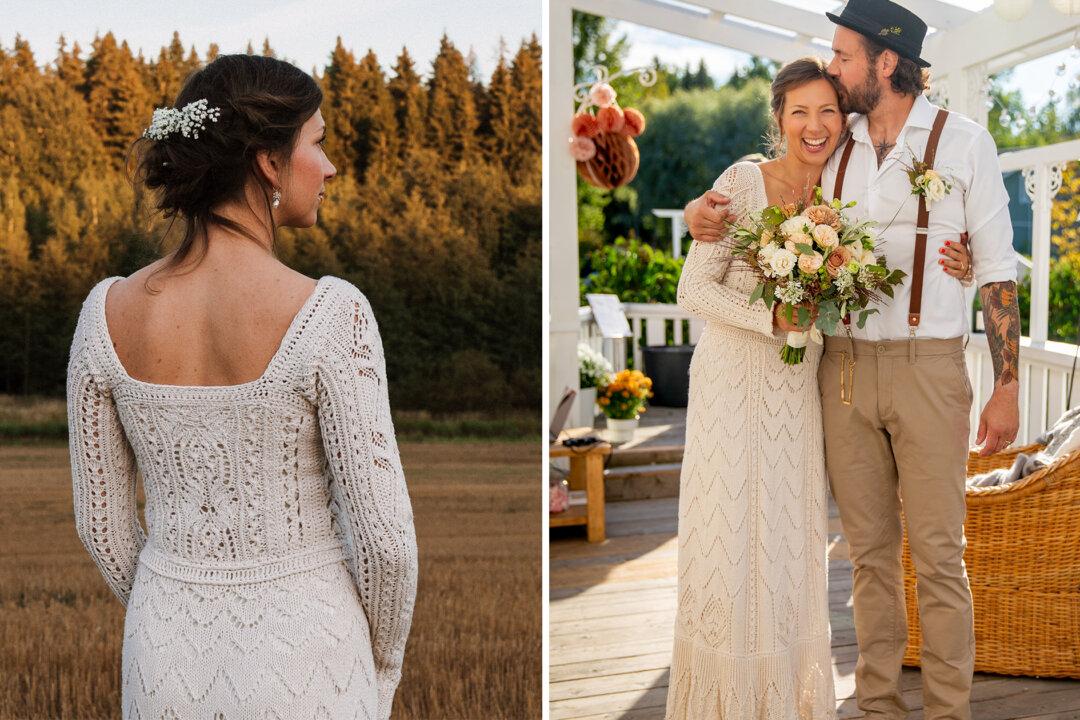 ‘It Felt Very Special’: Woman Designs and Knits Her Own Wedding Dress in 6 Weeks for $400