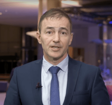 Andrey Kovatchev, a member of the European Parliament, speaks in support of Taiwan’s legislative efforts. (Screenshot by The Epoch Times)