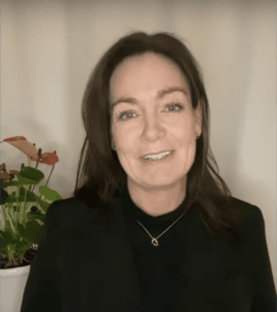 Ann-Sofie Alm, a Swedish politician and one of the initiating co-signatories for UDCPFOH, speaks in support of Taiwan’s legislative efforts. (Screenshot by The Epoch Times)