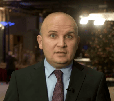 Ihan Kyuchyuk, a member of the European Parliament, speaks in support of Taiwan’s legislative efforts. (Screenshot by The Epoch Times)