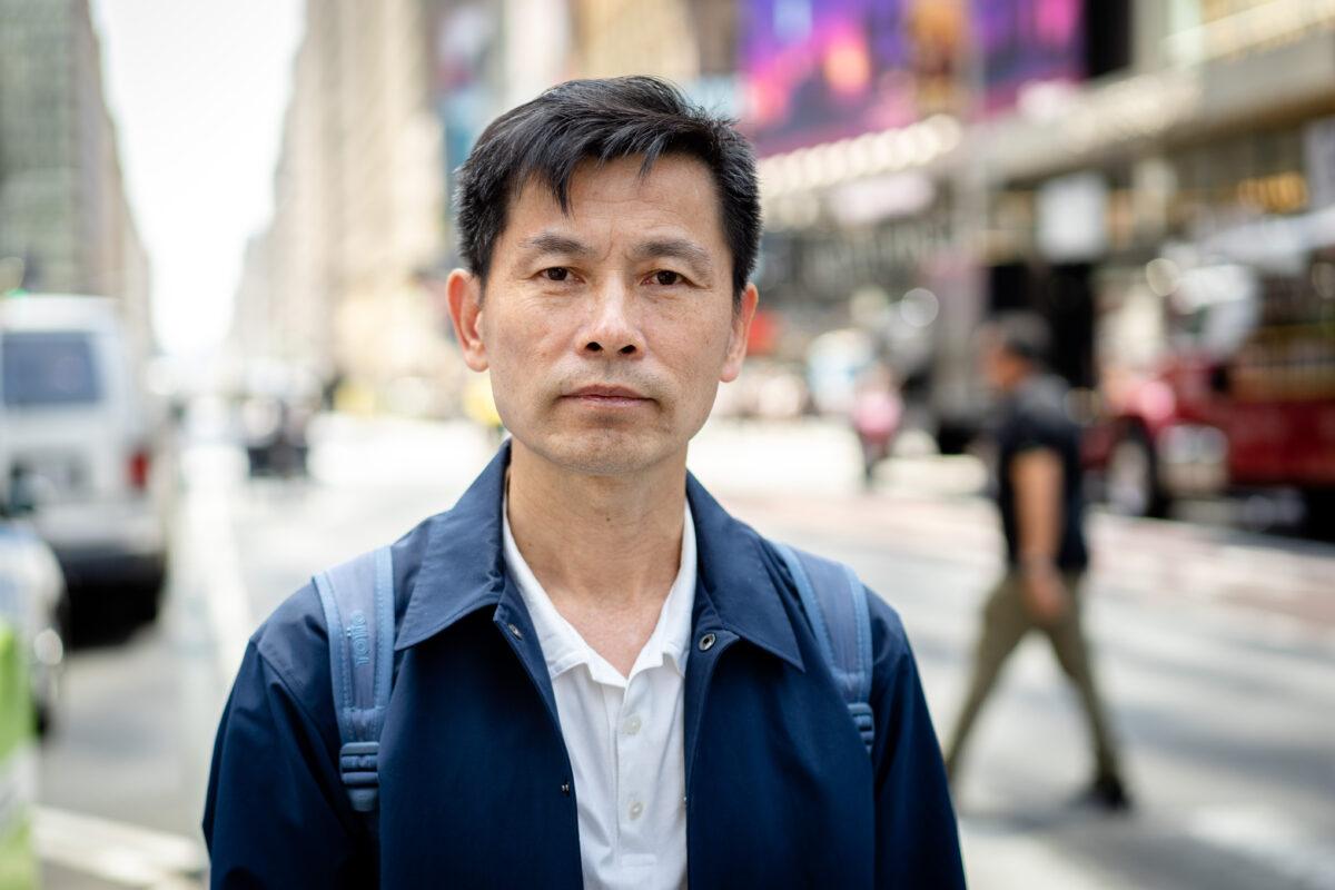Zhai Deyun in New York on May 12, 2023. (Samira Bouaou/The Epoch Times)