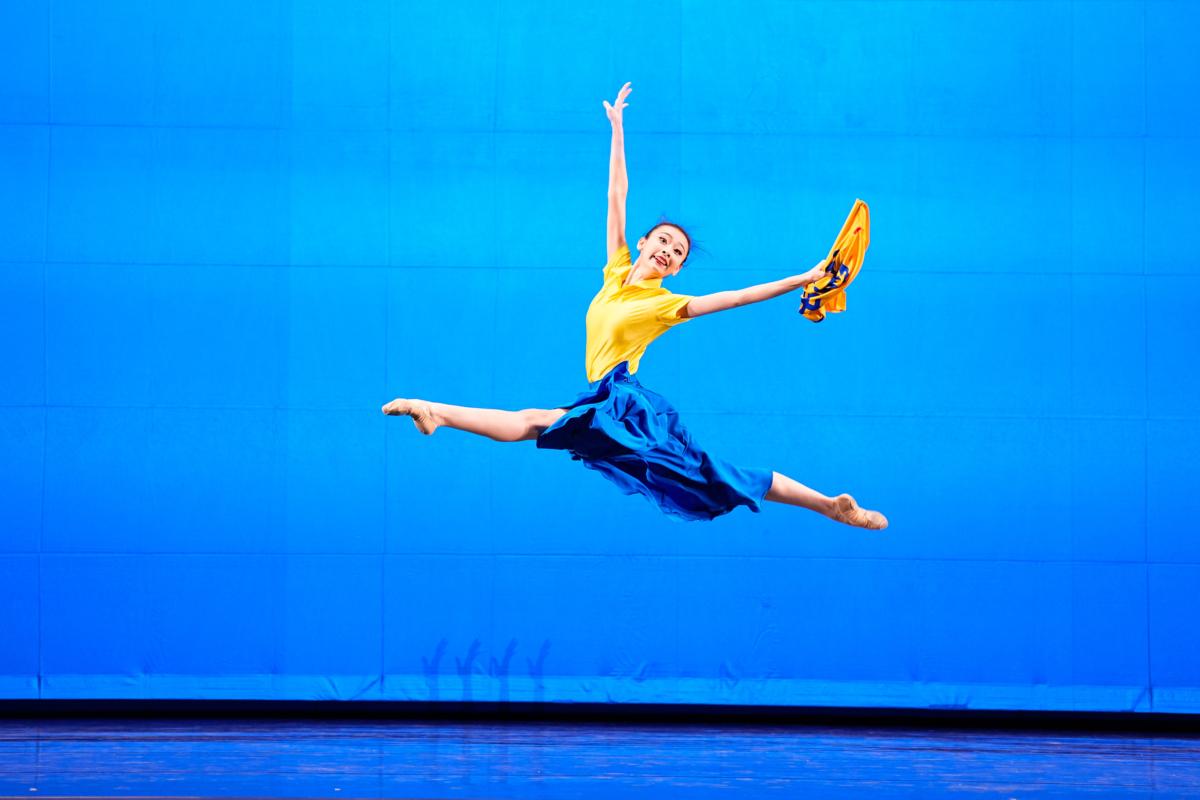 Carol Huang participates in the preliminary round of the NTD International Classical Chinese Dance Competition in Purchase, New York, on Sept. 8, 2023. (Larry Dye)