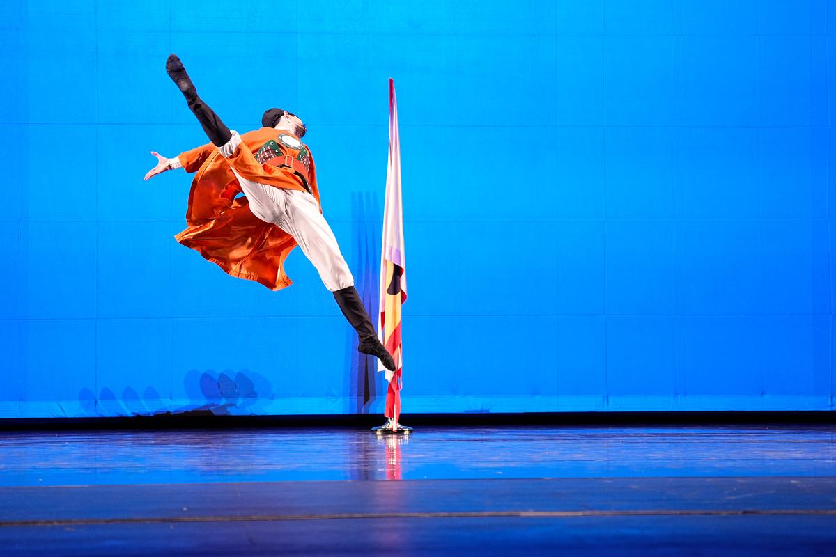 Felix Sun in the preliminary round of the NTD International Classical Chinese Dance Competition in Purchase, N.Y., on Sept. 8, 2023. (Larry Dye)