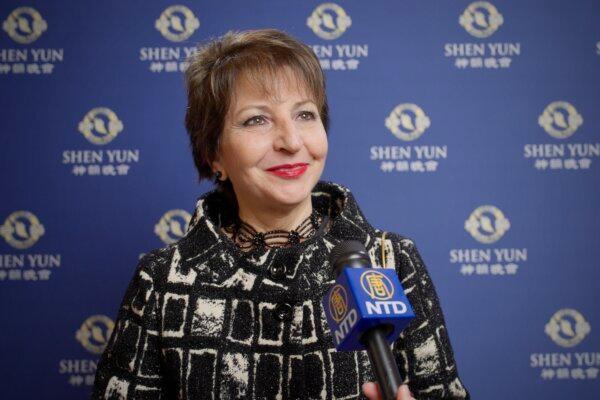 Francesca Maria Girmenia at the Shen Yun Performing Arts performance at Teatro Regio on Jan. 23, 2024. (NTD)