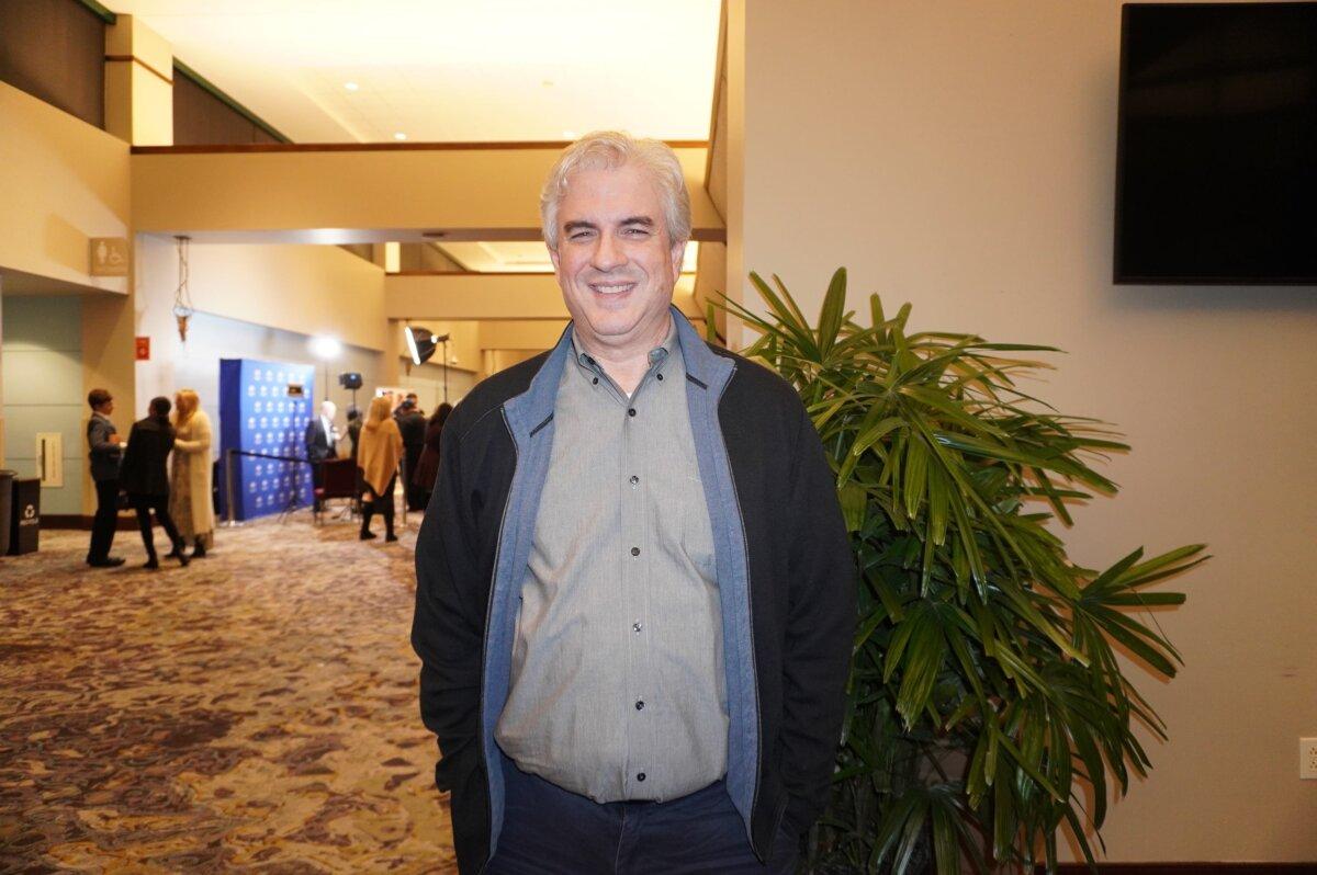 John McKinnon at Shen Yun's evening show at the North Charleston Performing Arts Center in South Carolina on Feb. 14, 2024. (Sherry Dong/The Epoch Times)