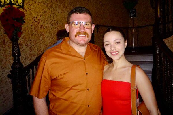 Marcela Costa (R) attends Shen Yun Performing Arts with her friend at the Capitol Theatre in Sydney, Australia, on March 15, 2024. (Michelle Lu/The Epoch Times)