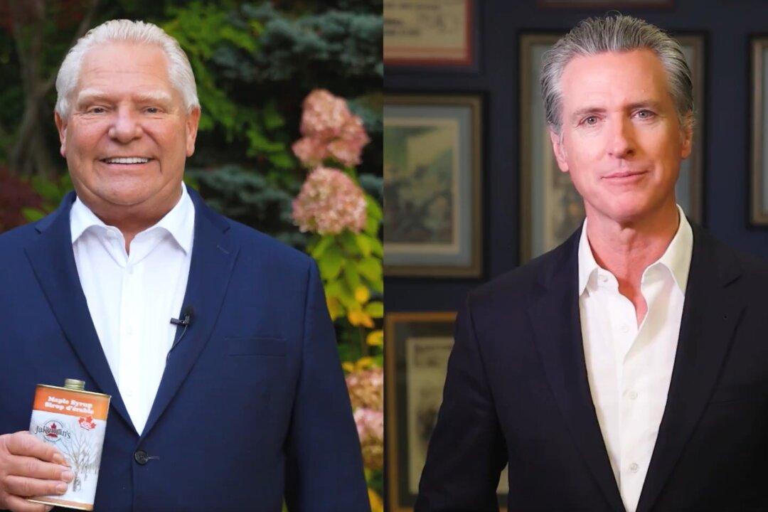Ontario Premier, California Governor Make World Series Wager, Take Shot at Trump Tariffs
