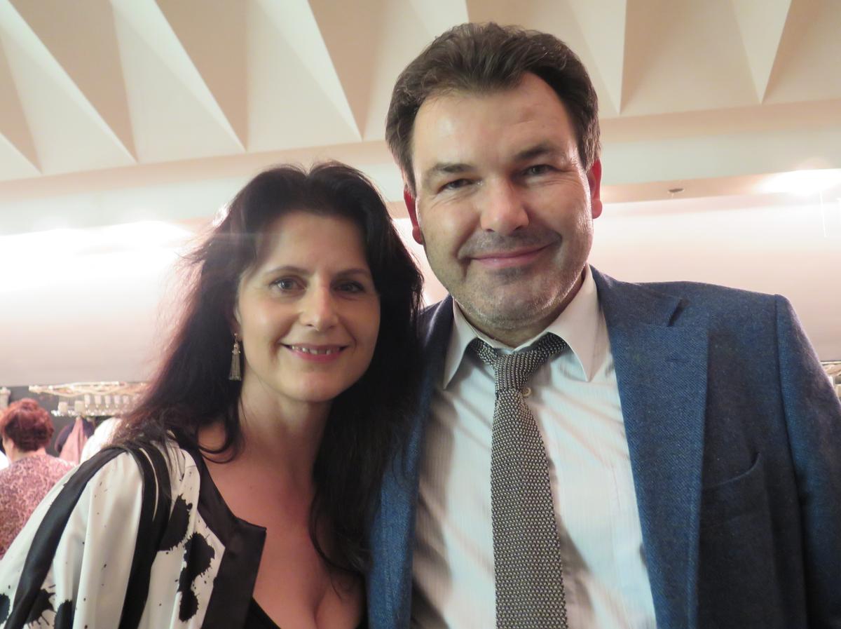 Iveta Outratova and Roman Outrata at the Shen Yun performance at the Janacek Theatre in Brno, Czech Republic on March 26, 2016. (Jingwen Wang/Epoch Times)