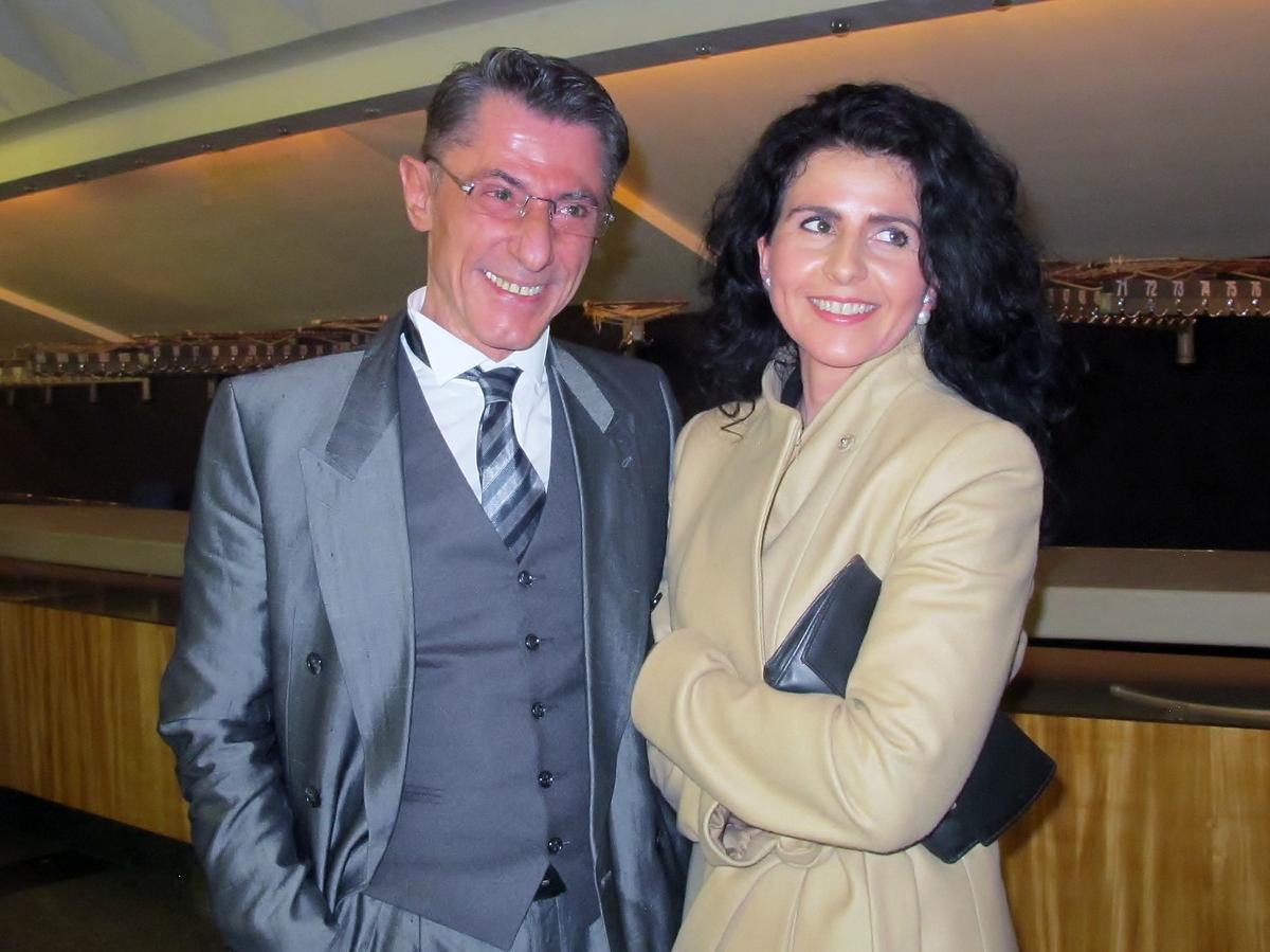 Jean Carlo Dernie and Jitka Opletalova at the Shen Yun performance at the Janacek Theatre in Brno, Czech Republic on March 26, 2016. (Mary Cann/Epoch Times)