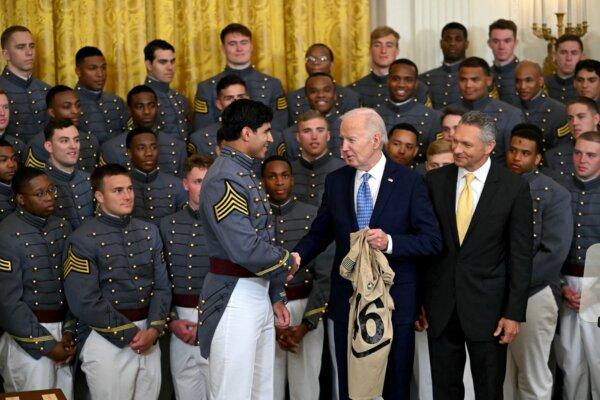 Biden Presents Trophy to Army Black Knights at White House